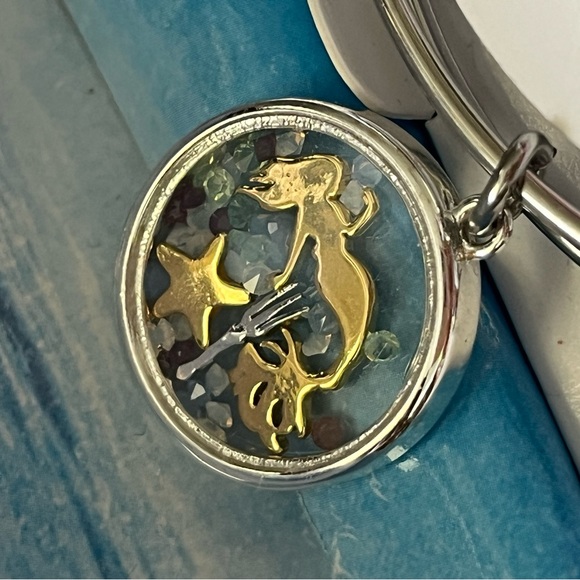🆕 Disney Little Mermaid Ariel Dangly Locket Charm Bracelet 🩵 - Picture 2 of 7